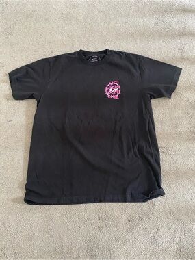 Anti Social Social Club Black Tee with White Circular Logo